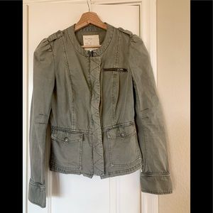 Few People 1970 military inspired jacket with ruffle sleeves - size 4
